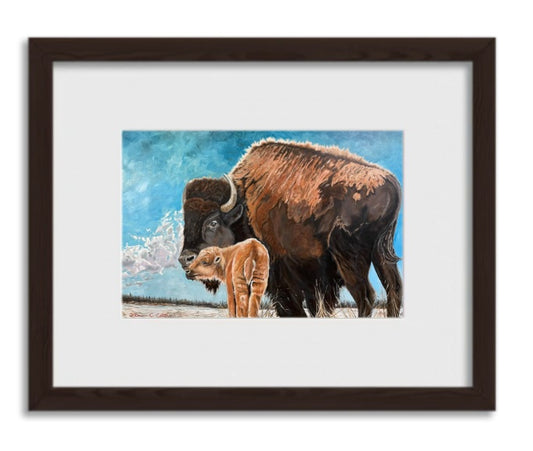 14" x 18" Red Dog of the North Framed, Matted Print